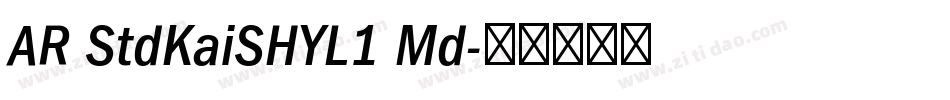 AR StdKaiSHYL1 Md字体转换